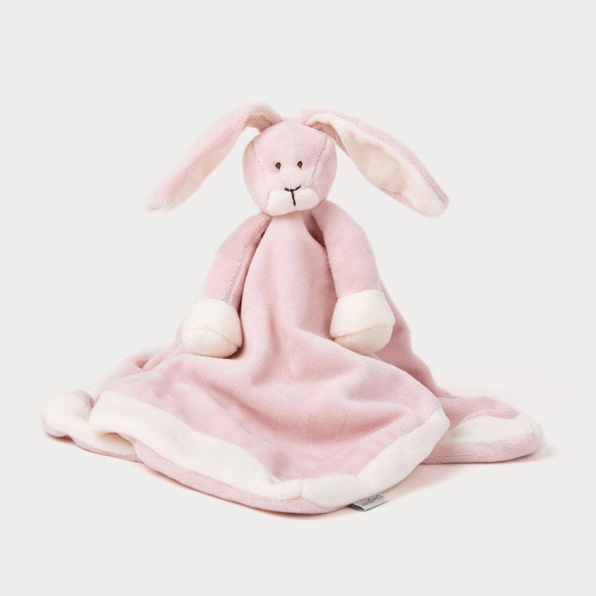 Alt View 1. TriAction Toys - Teddykompaniet Plush Baby Blanket | Rose Bunny - Pink.