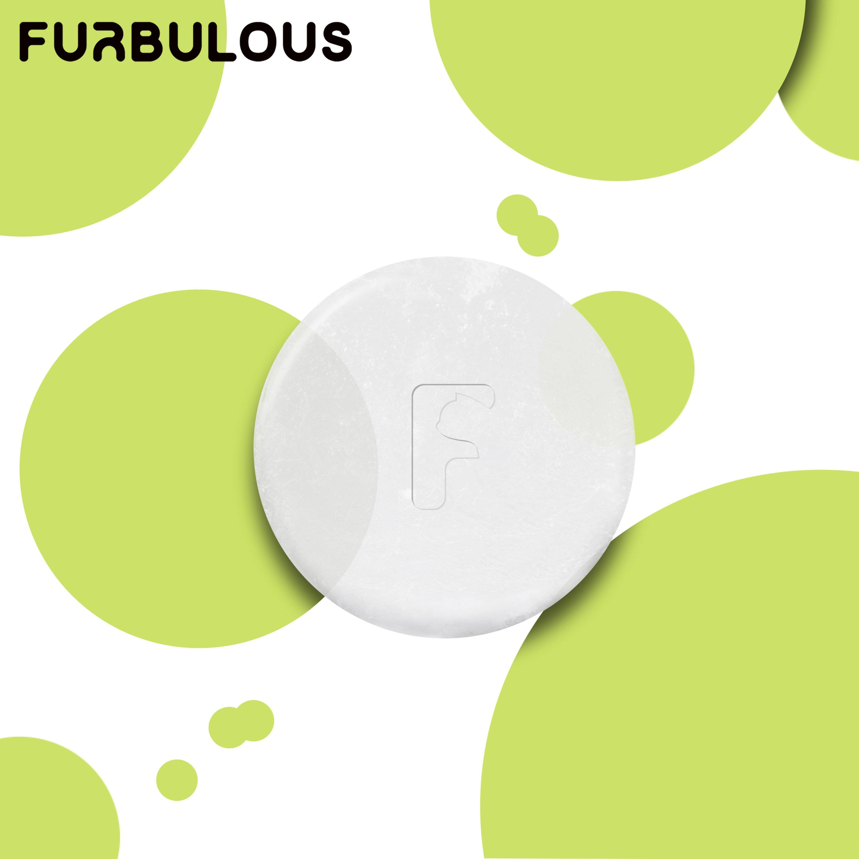 Angle. Furbulous - 3 Pack Deodorant Bar for Odor Removal, Natural Ingredients Perfect for Cat Litter Box - White.
