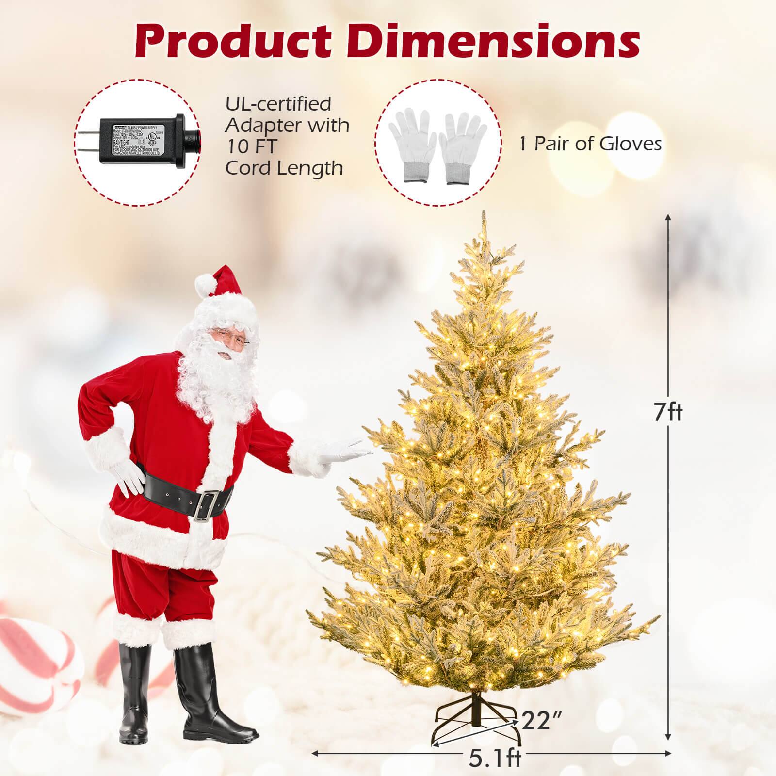 Product Dimensions

- UL-certified Adapter with 10 FT Cord Length
- 1 Pair of Gloves
- 7ft
- 22"
- 5.1ft