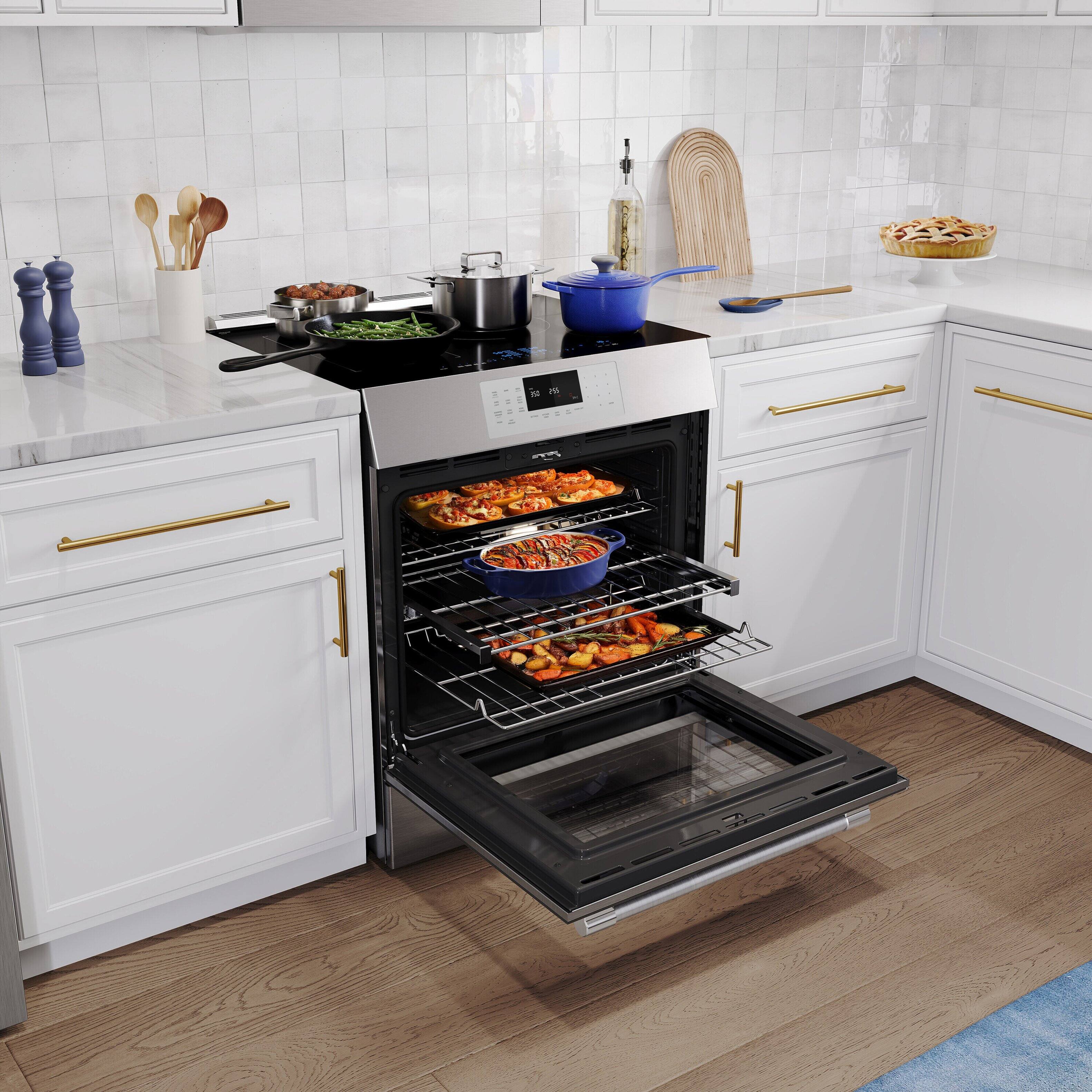 Alt View 11. Thermador - Thermador 30-Inch Masterpiece Induction Slide-In Range - Stainless Steel.