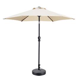 Ainfox - 7.5ft Patio Umbrella With Argyle umbrella base - Khaki