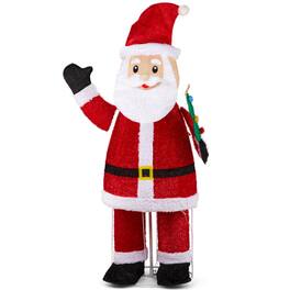 Winado - Christmas 6FT Santa Waving Hand with LED Lights Pre-lit Pull Up for Xmas Outdoor Holiday Display Party Decorations - Red