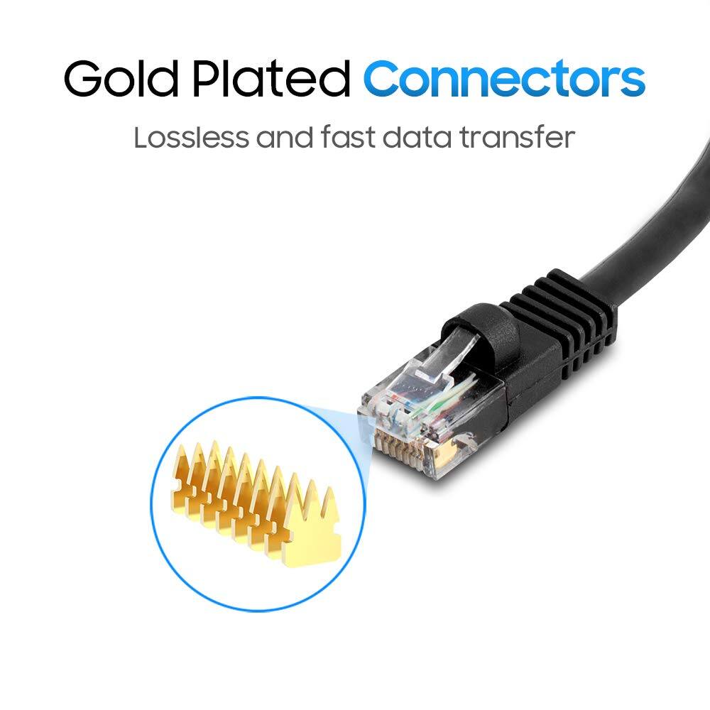 Cmple.com Cat5e Ethernet Cable 5ft 1Gbps RJ45 LAN 350MHz UTP Network ...
