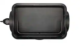 Lumme - LummeHome 12-Inch Electric Griddle 1500W Nonstick Indoor Grill Adjustable Temp Removable Drip Tray - Black