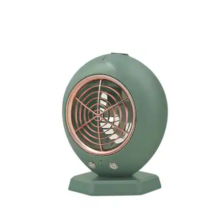 Front. Stock Preferred - Portable Cordless USB Rechargeable Mini AC – Cooling & Humidifying Fan - Green.