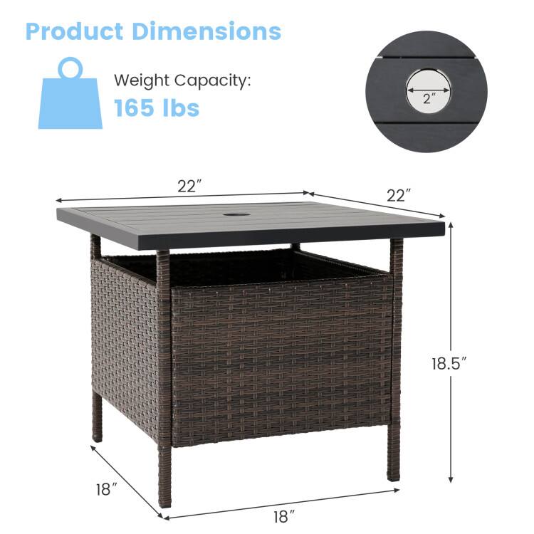 Product Dimensions  
Weight Capacity: 165 lbs  
2" 22" 22" 18.5" 18" 18"