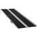 Front. Homcom - Wheelchair Ramp 10FT, Folding Aluminum Threshold Ramp with Non-Slip Surface, Transition Plate, 594lbs Weight Capacity - Black.