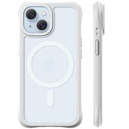 Ornarto - Magnetic for iPhone 15 Case 6.1", Compatible with MagSafe | Slim Translucent Matte Cover - Light Gray