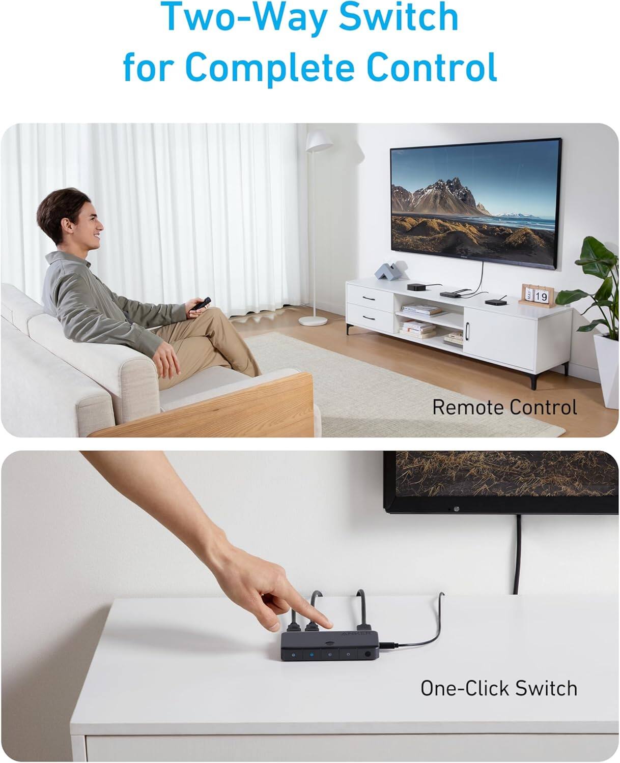 Two-Way Switch for Complete Control

Remote Control

One-Click Switch