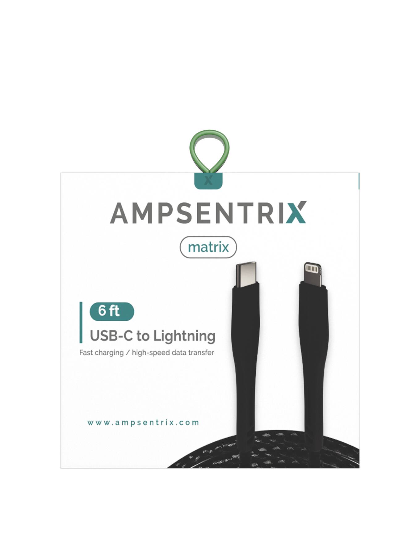 X AMPSENTRIX matrix NIWN  
6 ft USB-C to Lightning  
Fast charging / high-speed data transfer  
www.ampsentrix.com