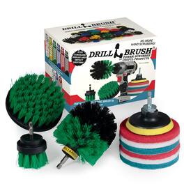 Drillbrush - Brush Drill Attachment Kit - Pads - Kitchen Cleaning Brush - Oven Rack Cleaning - Power Cleaning Brush