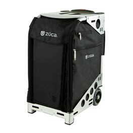Zuca - Pro Travel Rolling Bag and Light Aluminum Alloy Silver Frame Combo - Black