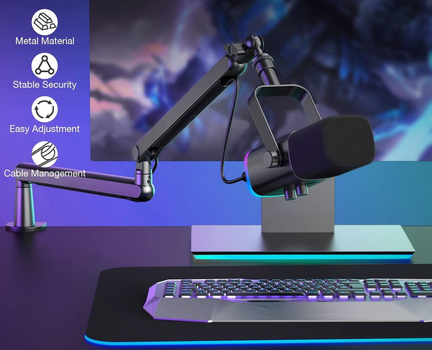 Metal Material  
Stable Security  
Easy Adjustment  
Cable Management