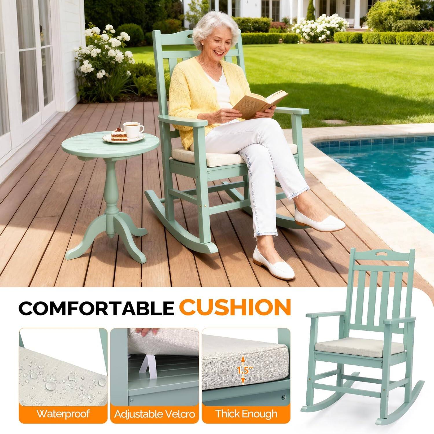 COMFORTABLE CUSHION

1.5" Waterproof Adjustable Velcro Thick Enough