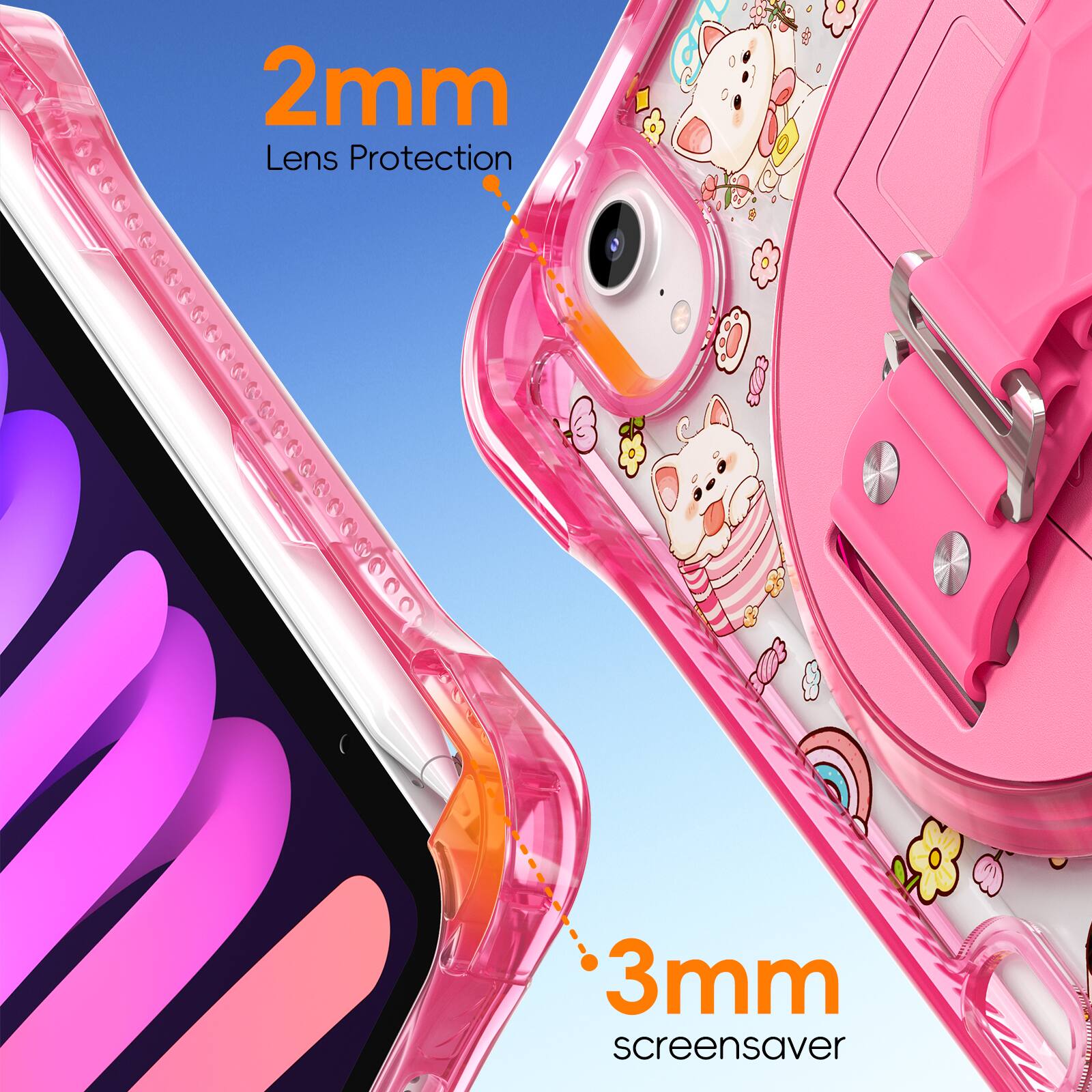 2mm Lens Protection  
3mm screensaver