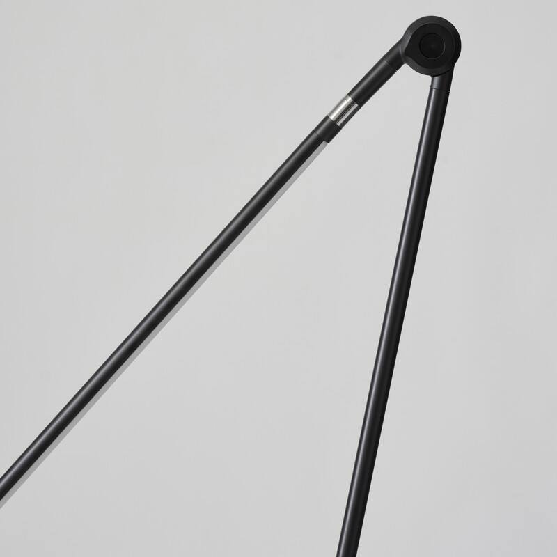 Alt View 1. Brightech - Libra LED Modern Industrial Arc Dimmable Super Bright Floor Lamp with Rotating Height-Adjustable Head - Classic Matte Black.