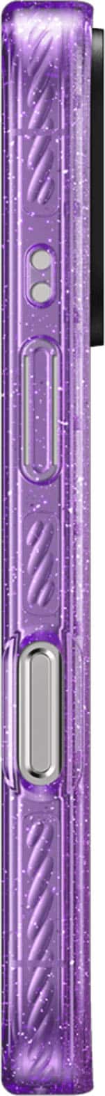 Left. CASETiFY - iPhone 16 Pro Max Glitter Case MagSafe Compatible - Purple - Purple.