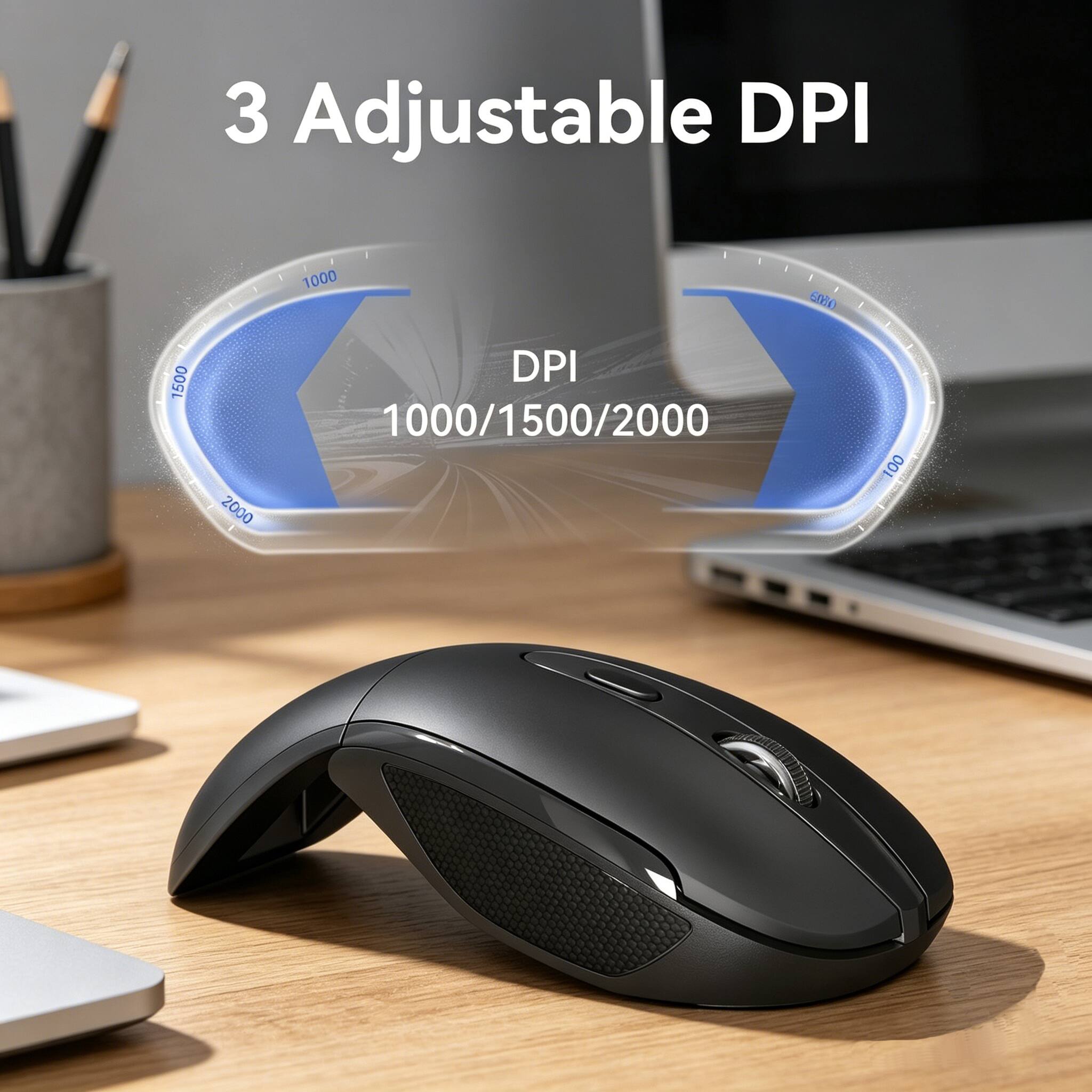 3 Adjustable DPI  
DPI 1000/1500/2000