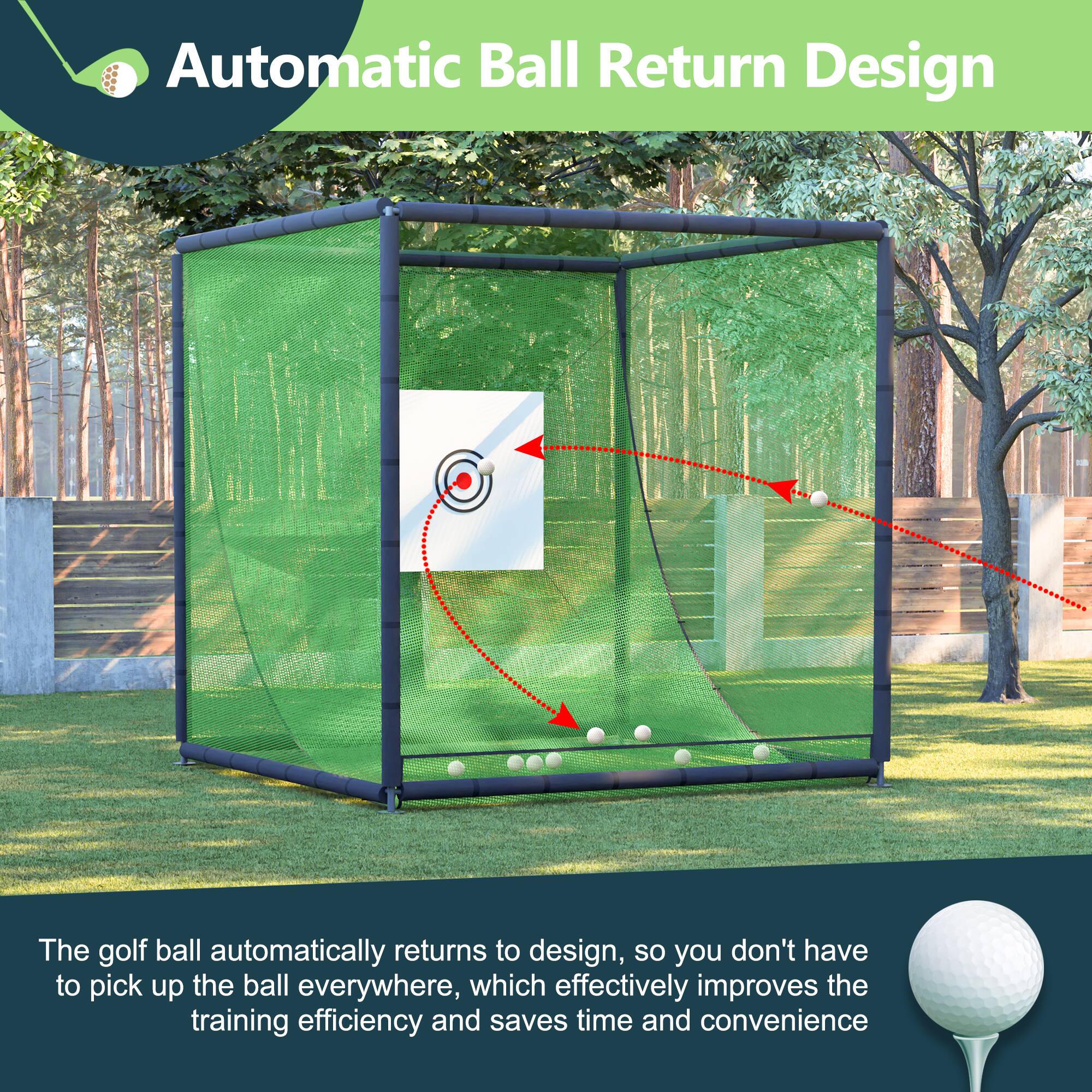 Automatic Ball Return Design

The golf ball automatically returns to design, so you don't have to pick up the ball everywhere, which effectively improves the training efficiency and saves time and convenience.