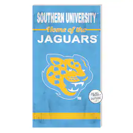 Jardine - Southern University Jaguars 11'' x 20'' Home Of The Sign - Light Blue