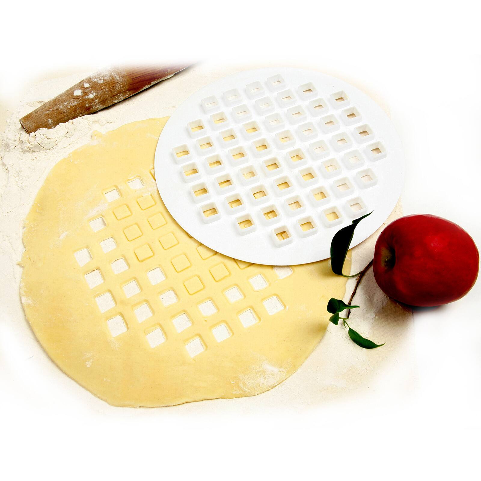 Alt View 3. Norpro - Lattice Pie Top Cutter – 10-Inch Crust Decoration Tool, White - White.