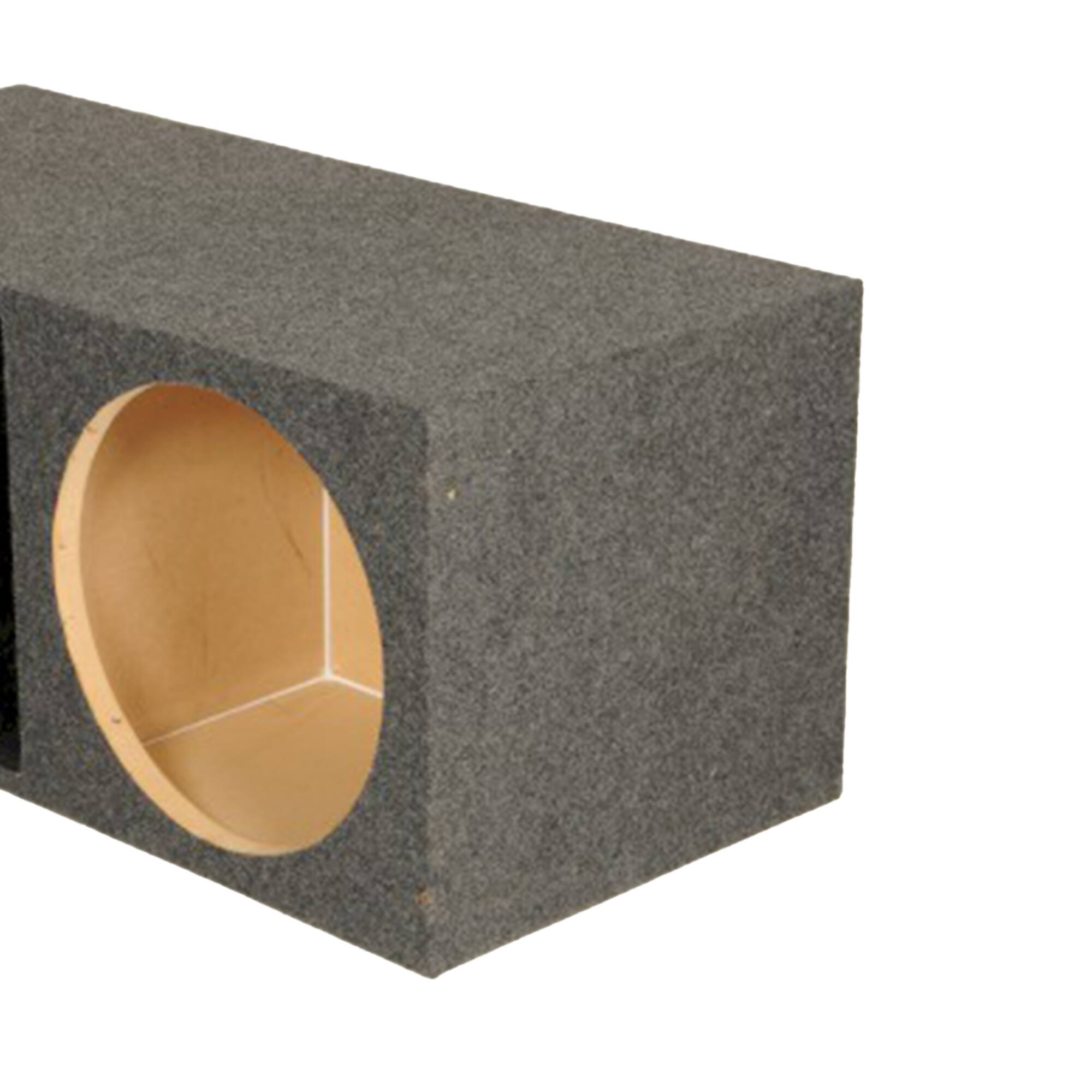 Alt View 3. QPower - Q Power 2 Hole 15-Inch Vented Heavy Duty Subwoofer Enclosure, Charcoal Grey - CHARCOAL GREY.