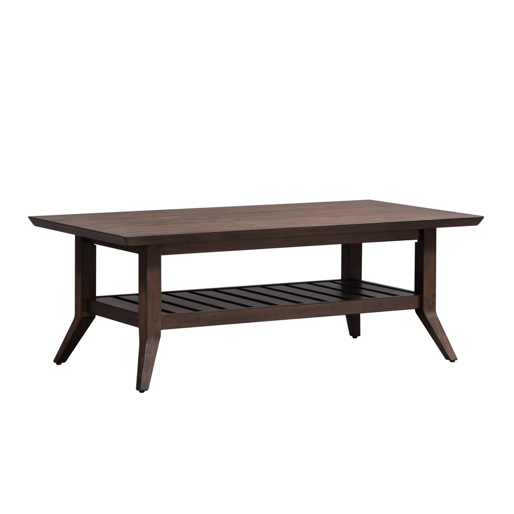 Left. Liberty Furniture Industries - Ventura Blvd Rectangular Cocktail Table in Bronze Spice - Brown.