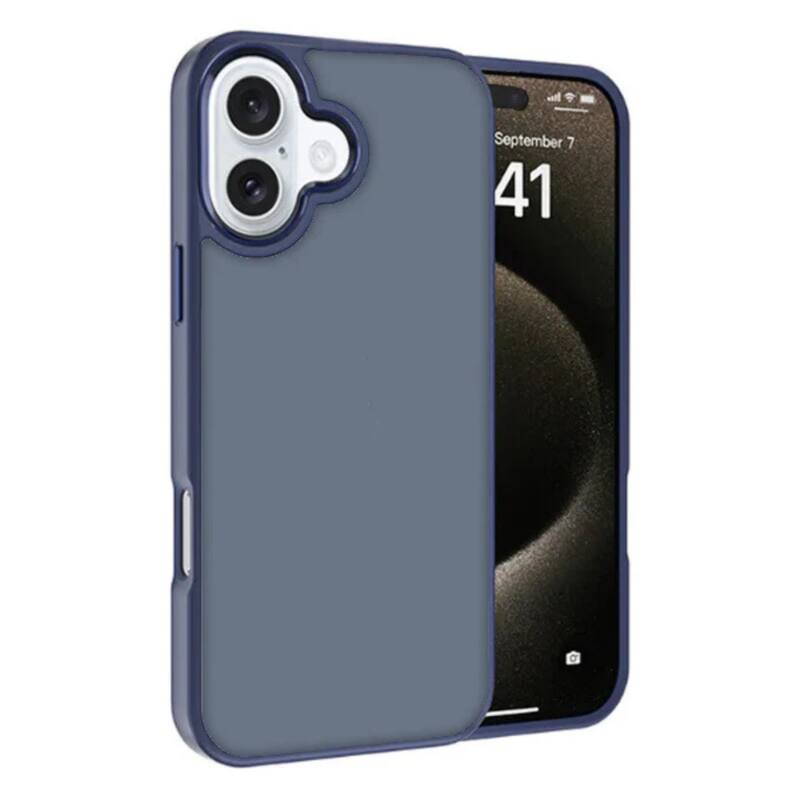 Entronix - Translucent Frosted Matte Case for iPhone 17 - Navy Blue