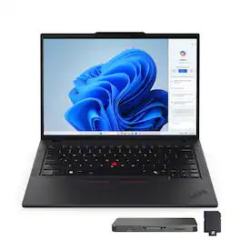 Lenovo - ThinkPad T14 Gen 5 14" Touchscreen Notebook,Intel Ultra 7 165U,16GB RAM,512GB SSD+1TB Dock Set,Win 11 Pro - Black