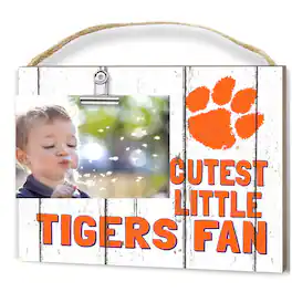 Jardine - Clemson Tigers 8'' x 10'' Cutest Little Weathered Logo Clip Photo Frame - White