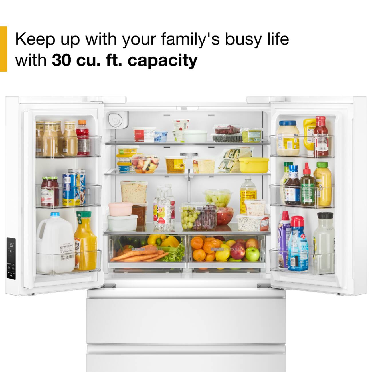 Keep up with your family's busy life with 30 cu. ft. capacity