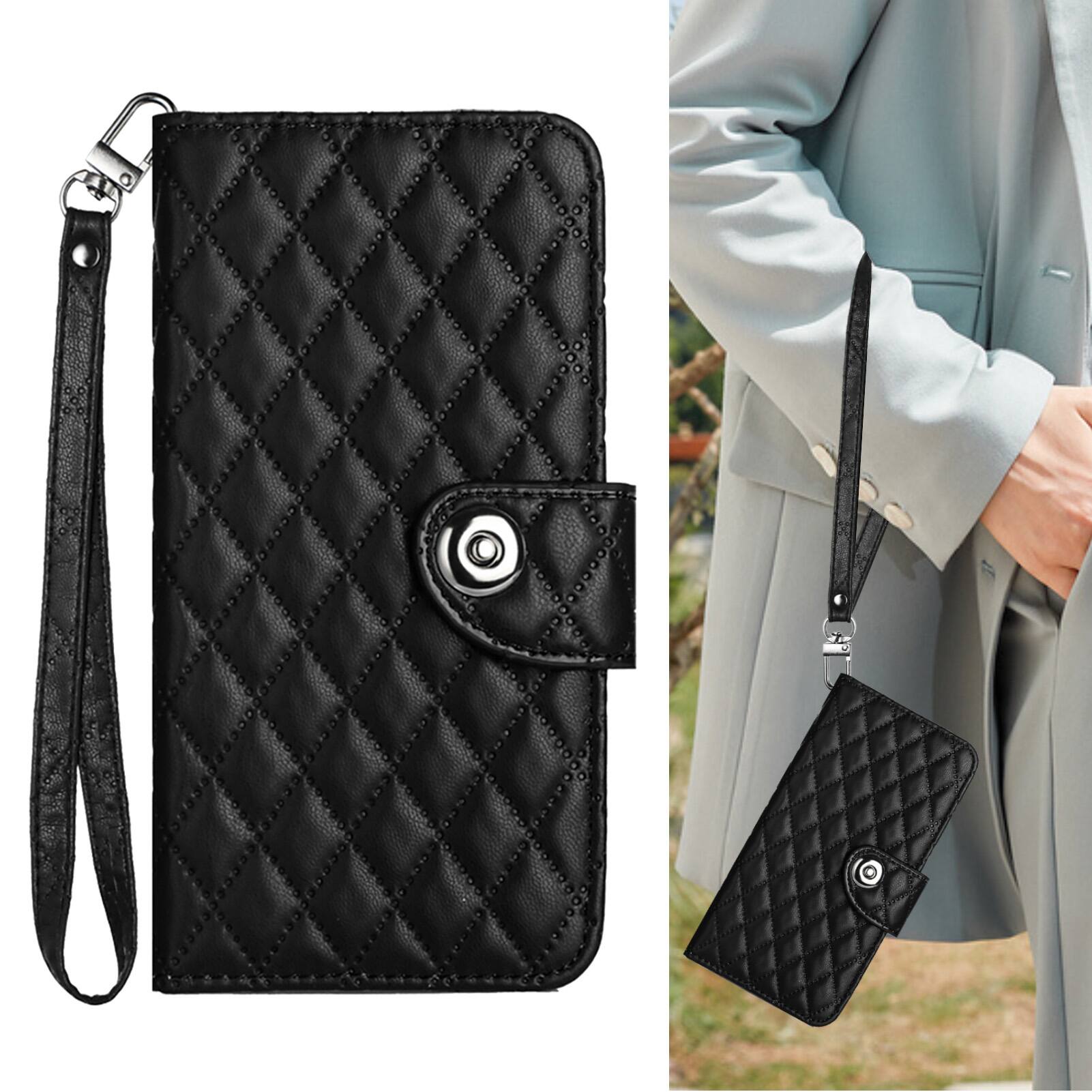 Alt View 4. Dteck - for Samsung Galaxy A37 5G PU Leather Wallet Case,7-Card Holder Slots TPU Inner Cover Stand Folio Flip Case+Lanyard - Black.