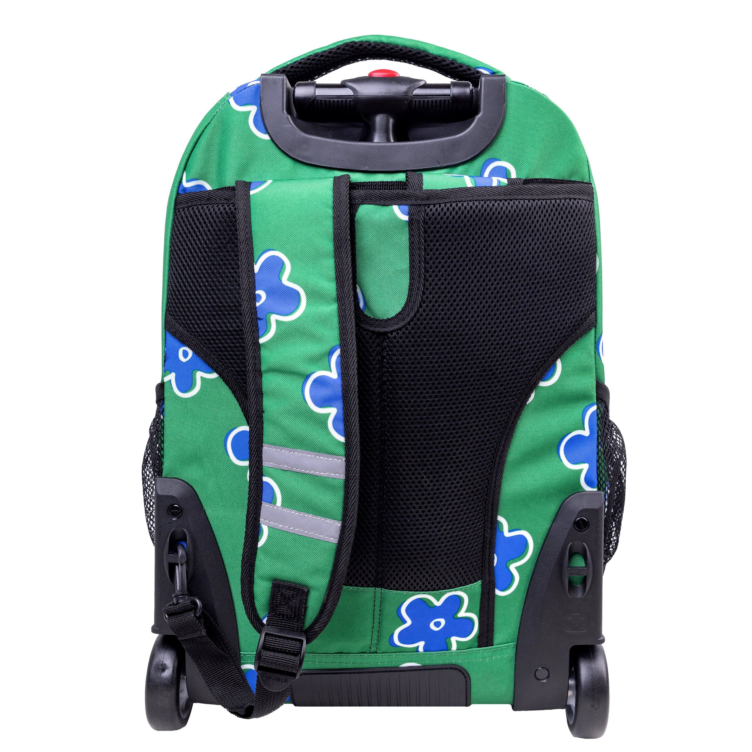 Back. J World - J World Girls Sundance 20" Rolling Backpack With Laptop Sleeve For School And Travel, Picnic - PICNIC.