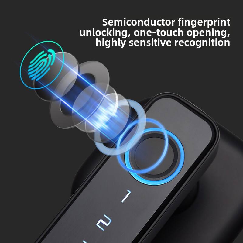 Semiconductor fingerprint unlocking, one-touch opening, highly sensitive recognition