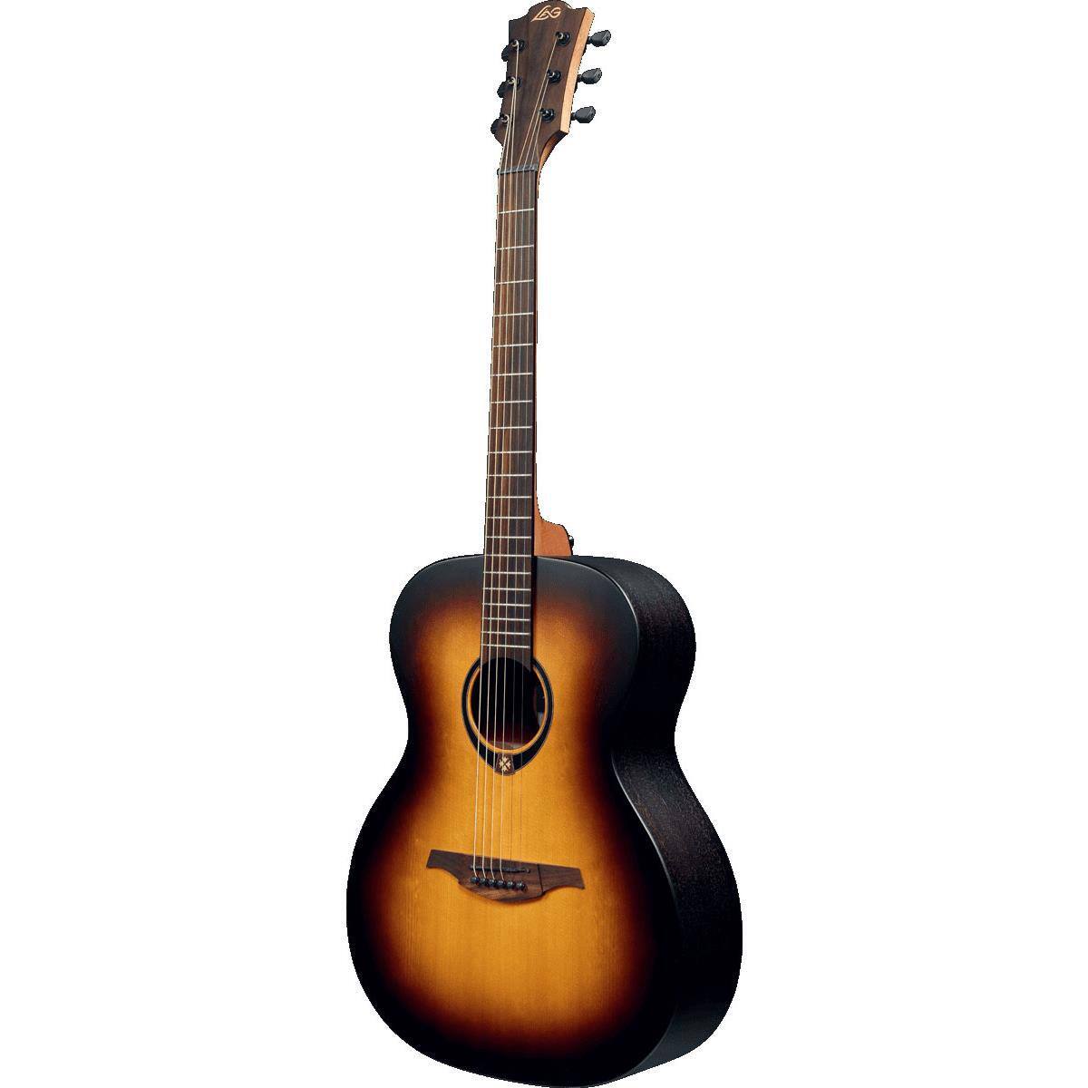 Alt View 1. Lag - Lag Tramontane 70 Auditorium Solid Sitka Spruce Acoustic Guitar, Brownwood Fingerboard, Brown Sunburst.