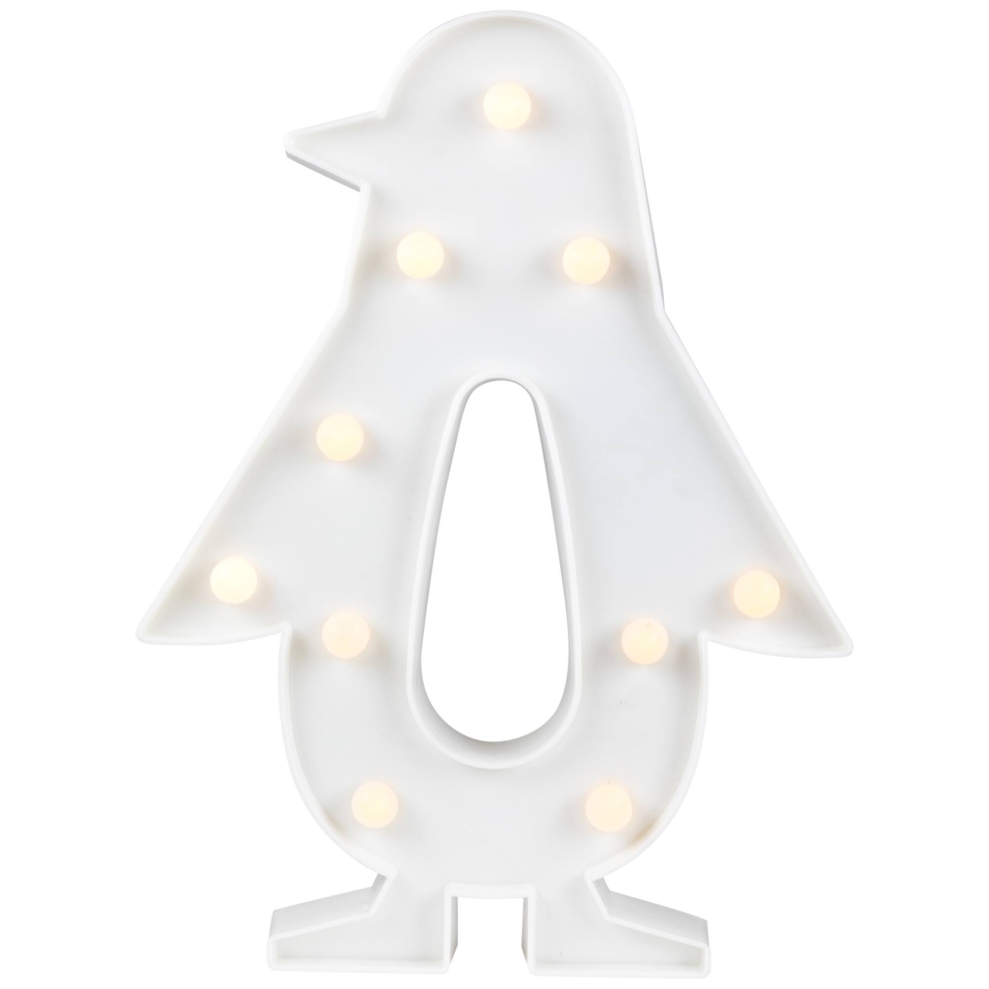 Alt View 1. Northlight - LED Lighted Penguin Marquee Wall Art - 10.25" - White - White.