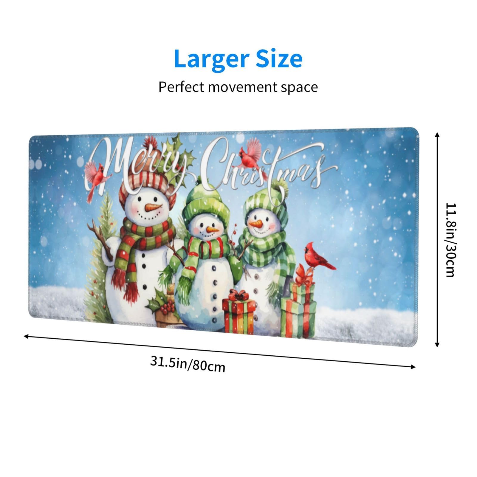Larger Size  
Perfect movement space  

Merry Christmas  

11.8in/30cm  
31.5in/80cm