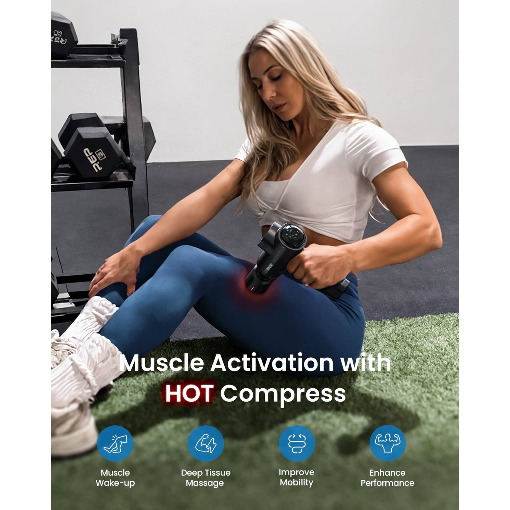 DO RO REP 9  
Muscle Activation with HOT Compress  
Muscle Wake-up  
Deep Tissue Massage  
Improve Mobility  
Enhance Performance