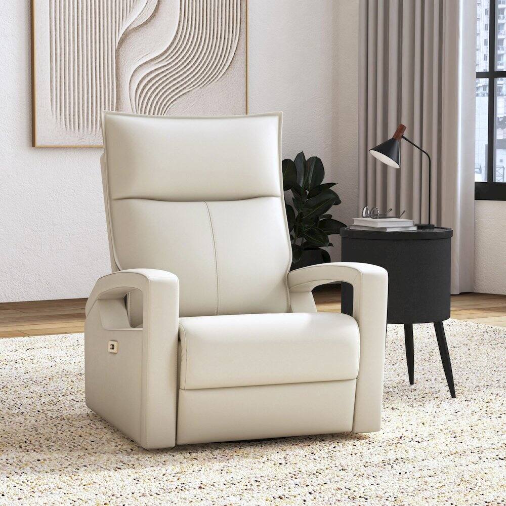 Alt View 8. Picket House Furnishings - Barnard P1 Recliner with Glider and Swivel in Del Mar Cream - Cream.