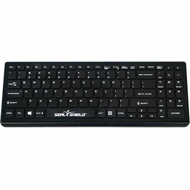 Seal Shield - Cleanwipe Pro Waterproof Keyboard - Cable Connectivity - USB Interface - Black