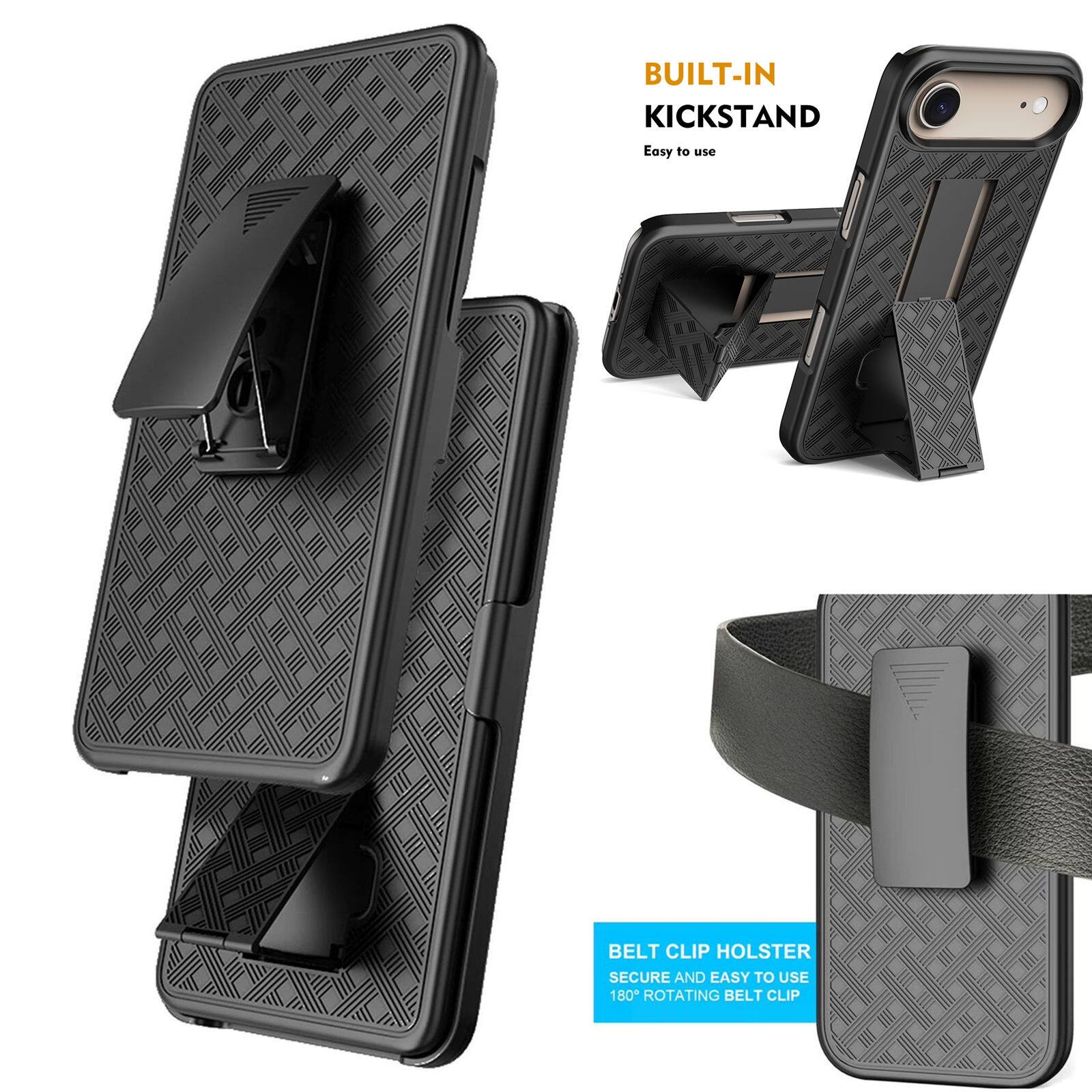 BUILT-IN KICKSTAND  
Easy to use  

BELT CLIP HOLSTER  
SECURE AND EASY TO USE  
180° ROTATING BELT CLIP