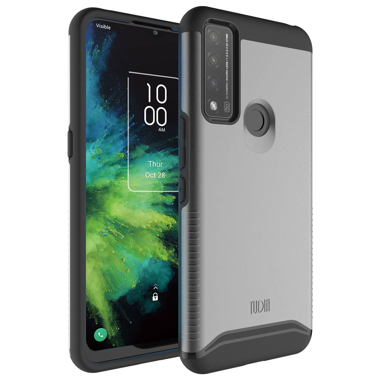 TUDIA - Merge for Alcatel TCL 4X 5G (T601DL) / TCL 20 A 5G Case Dual Layer - Metallic Slate