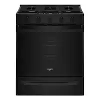 Whirlpool - 5.0 Slide-In Gas Range with Air Cooking Technology - Black - Front_Zoom