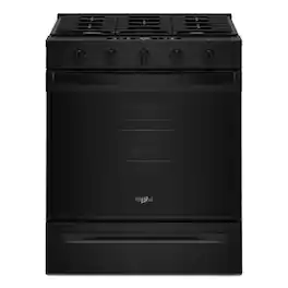 Whirlpool - 5.0 Slide-In Gas Range with Air Cooking Technology - Black