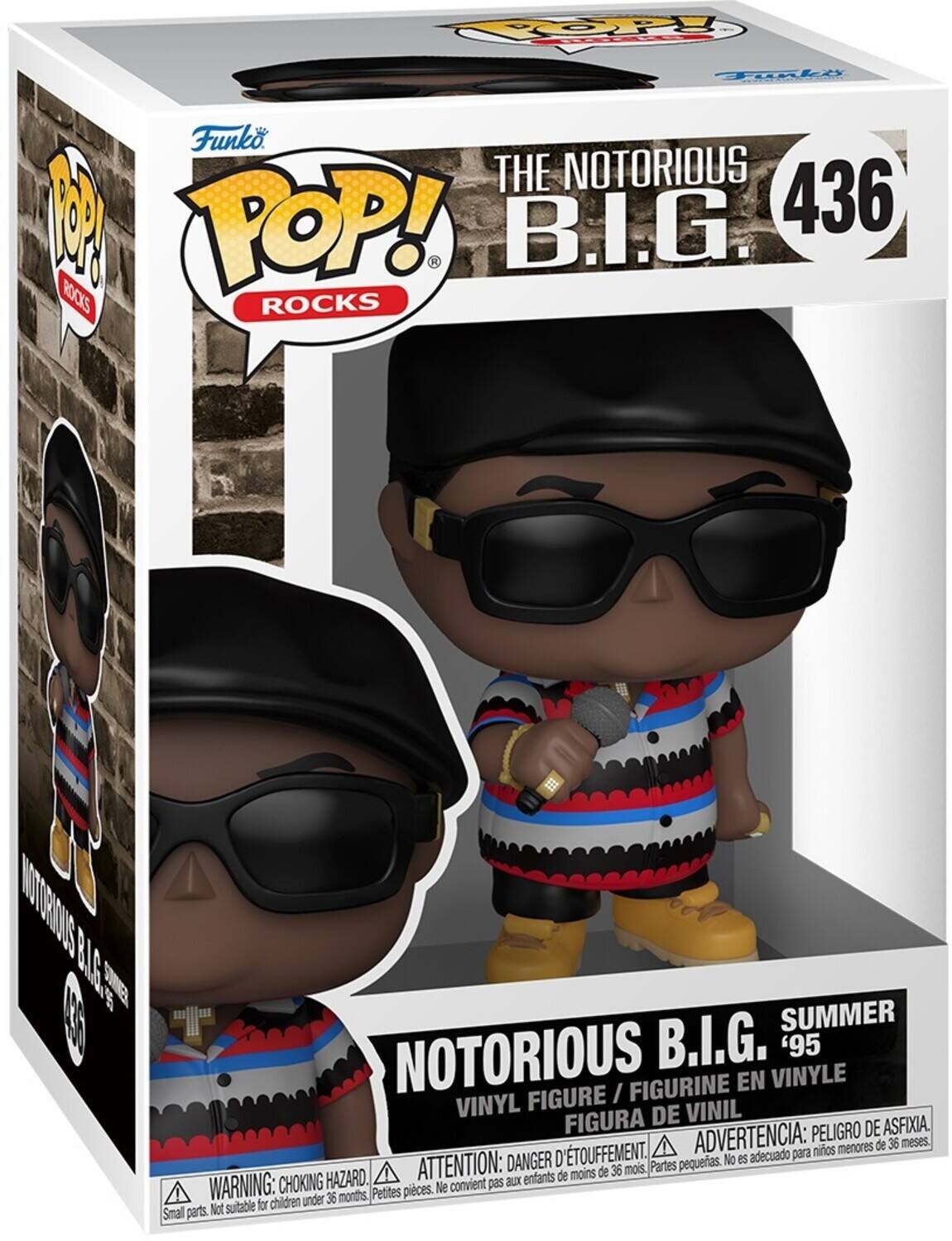 COP Tunl Funko THE NOTORIOUS POP! B.I.G. 436 ROCKS VTOROUS BIG 1 S SUMMER NOTORIOUS B.I.G. '95 FIGURINE EN VINYLE FIGURE / VINYL DE VINIL FIGURA PELIGRO DE ASFIXIA D'TOUFFEMENT. ADVERTENCIA: para nios menores de 36 meses. DANGER pequeas. No eS adecuado HAZARD. ATTENTION: aux enfants de moins de 36 mois, Partes WARNING: CHOKING Petites pieces. Ne convient pas for children under 36 months Small parts Not suitable
