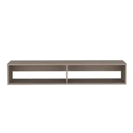 Front. TuHome - Warrior 59" Floating Tv Stand Light Gray MDF - Gray.