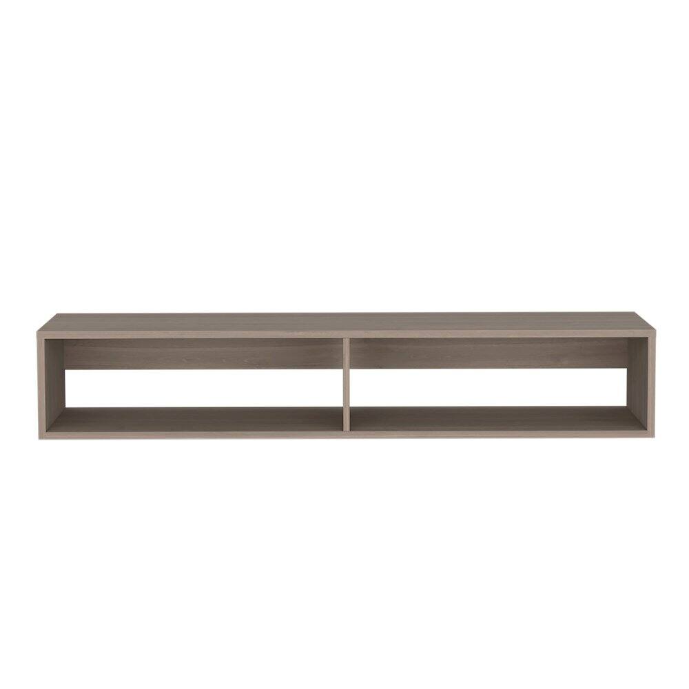 Front. TuHome - Warrior 59" Floating Tv Stand Light Gray MDF - Gray.