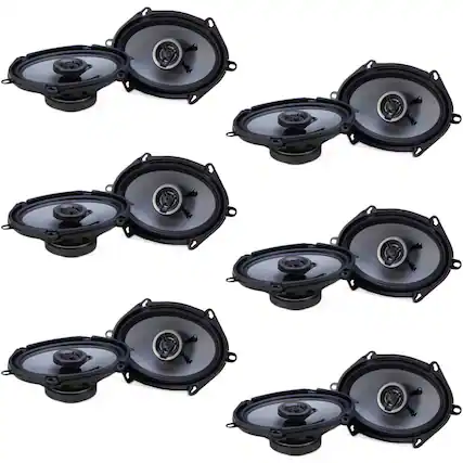 Front. Crunch - Crunch 250W Full Range 2 Way Coaxial Car Audio 5x7 by 6x8" Speaker (12 Pack) - Black.