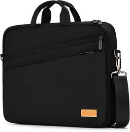 Vulpecula Spade - Laptop Computer PC Shoulder Bag Carrying Case, Water-Repellent Briefcase - Black