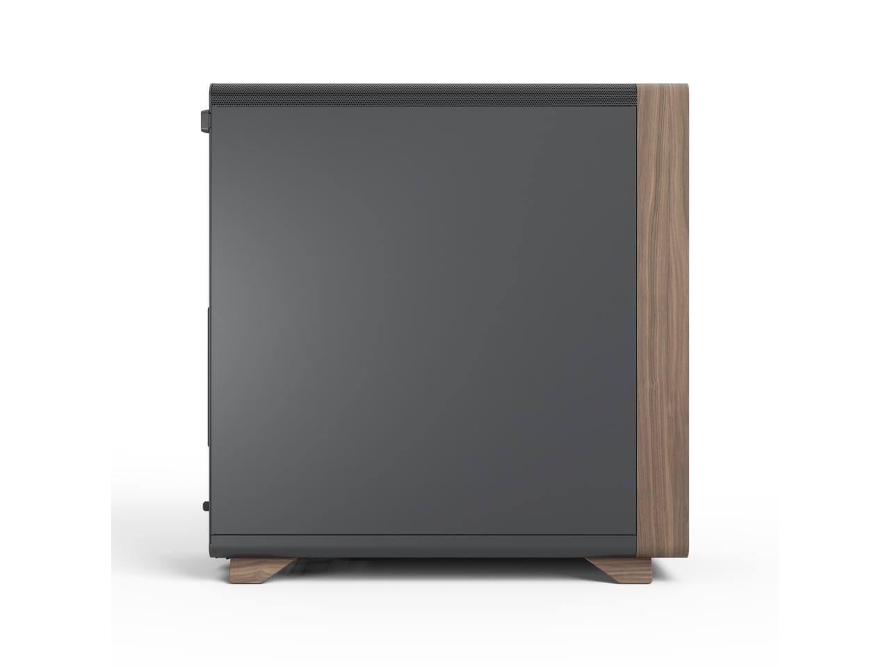Alt View 2. Fractal Design - Fractal Design Summit Black Walnut PC Case w/ 3 Fans, ATX Reverse, E-ATX/ATX/mATX/ITX - Black.